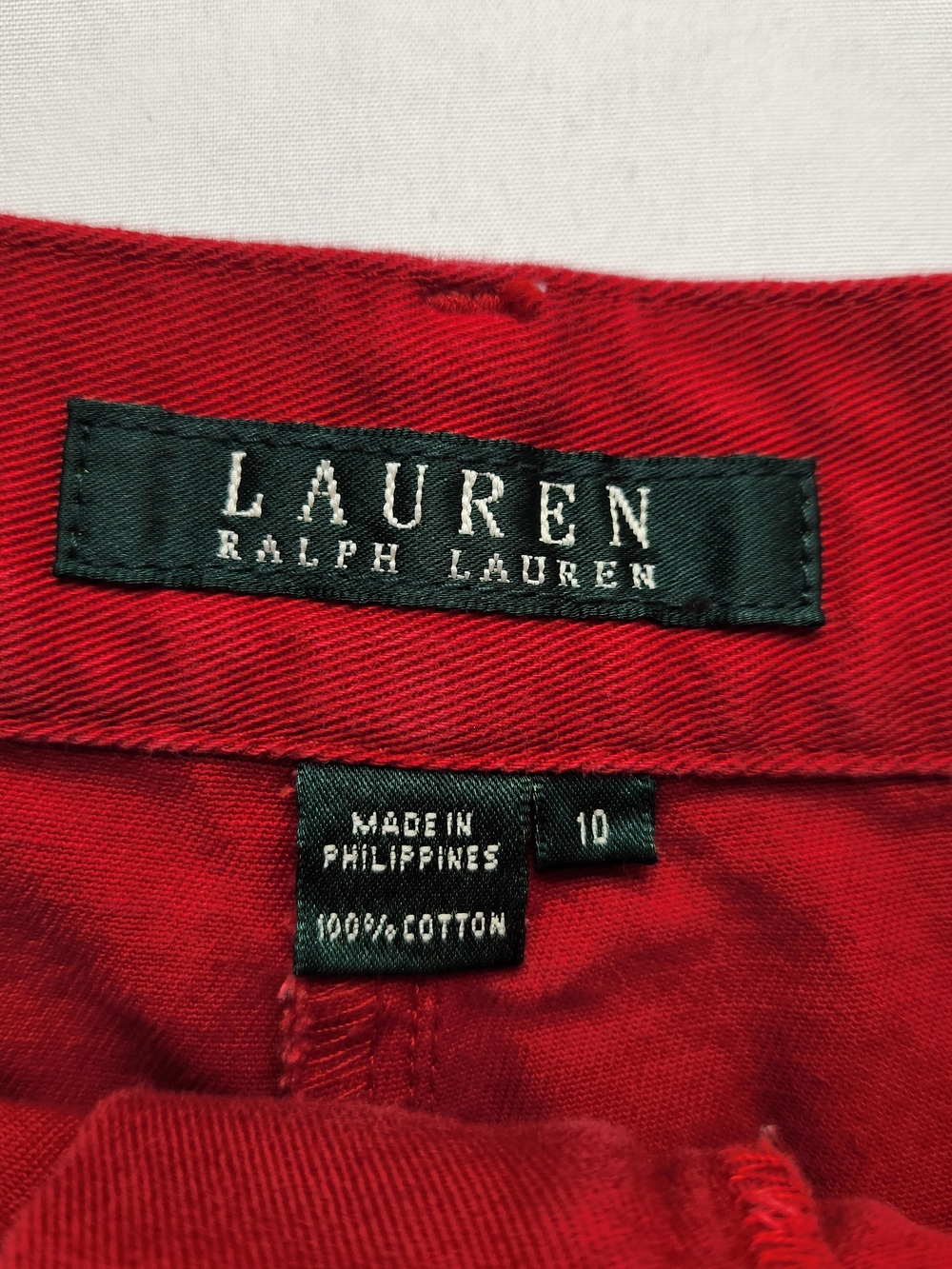 ⭐️Vintage Lauren Ralph Lauren Red Shorts Size 10 Vintage Y2K 100% Cotton Preppy - Picture 7 of 12